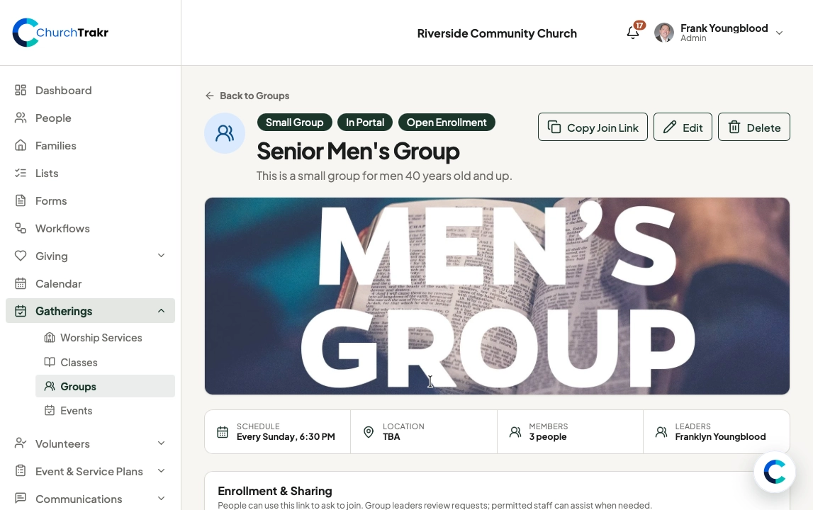 Groups & Classes in ChurchTrakr